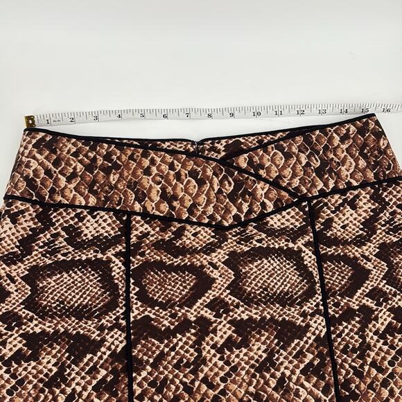 Nanette Lepore Women’s Black Brown Snakeskin Print Pencil Skirt Size 4 - Picture 6 of 9